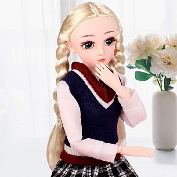 1/4 SD Smart Ball Jointed BJD Dol DIY Toy with Full Set Clothes Shoes Wig Makeup - Picture 3 of 8